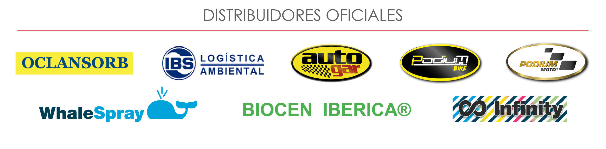 Distribuidores oficiales de autogar,infinity, biocen iberica y Oclansorb